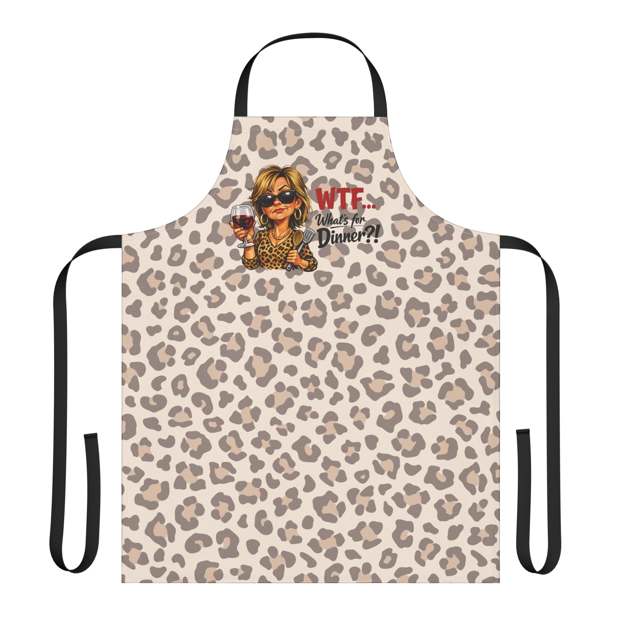 Leopard 'WTF What's for Dinner?' Apron