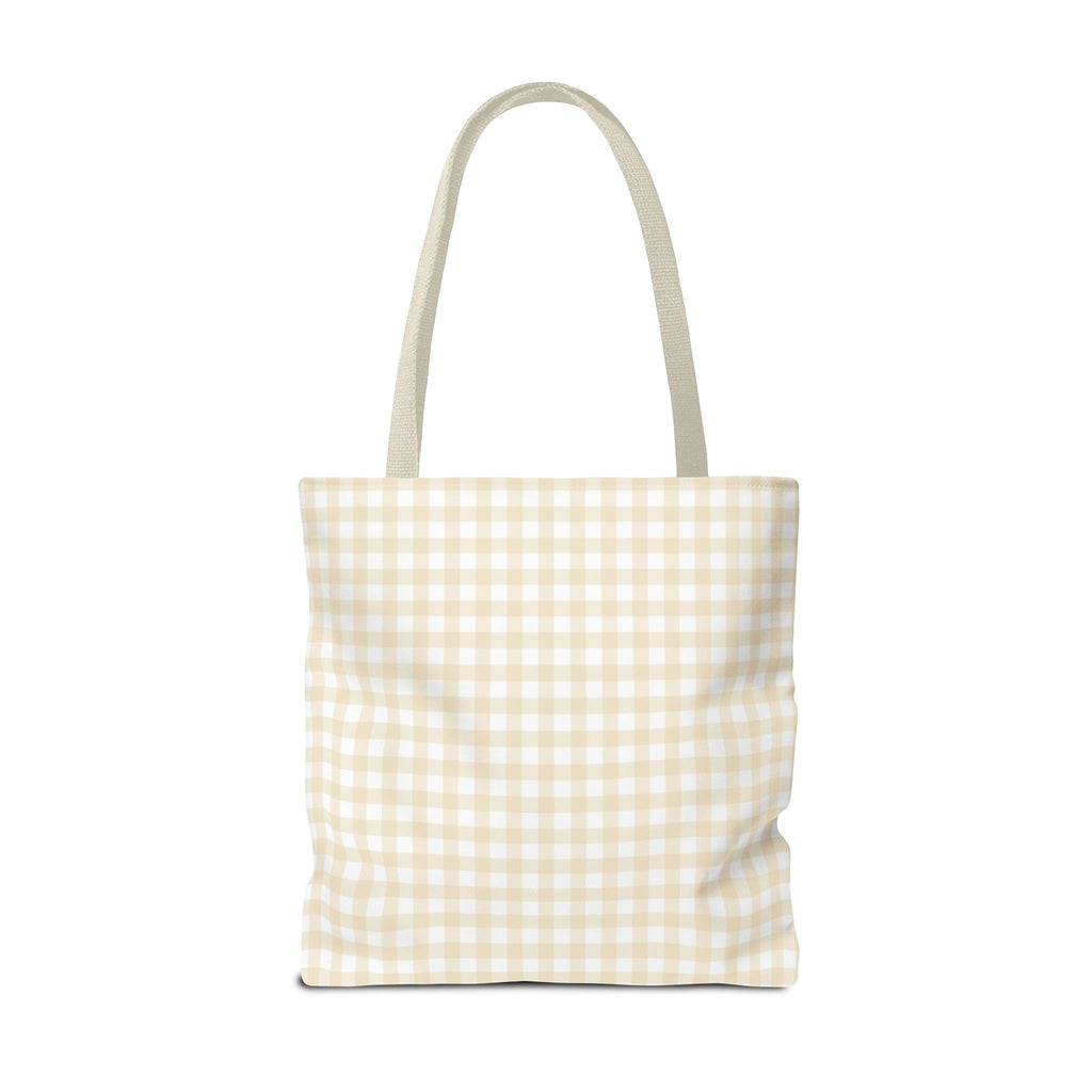 Retro Warning Tote Bag — "This bag contains my hopes, my plans, and maybe a surprise. Proceed with CAUTION"