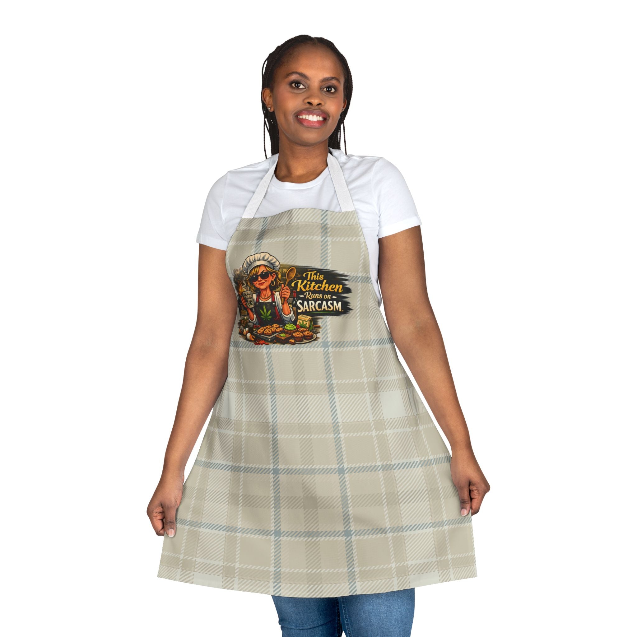 Sassy Chef Apron — “This Kitchen Runs on Sarcasm”