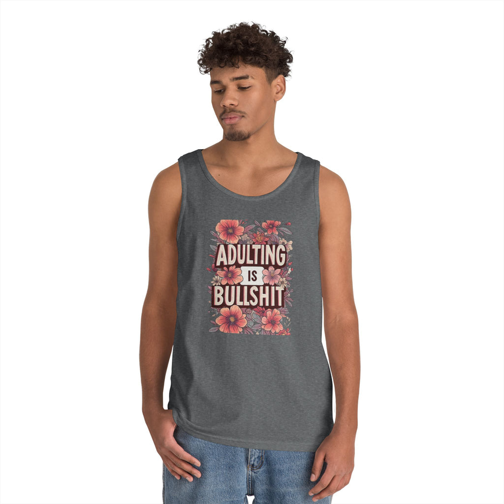 Adulting Is Bullshit Floral Tank
