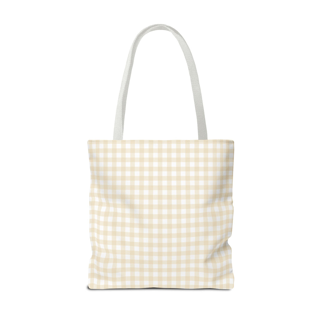 Retro Warning Tote Bag — "This bag contains my hopes, my plans, and maybe a surprise. Proceed with CAUTION"