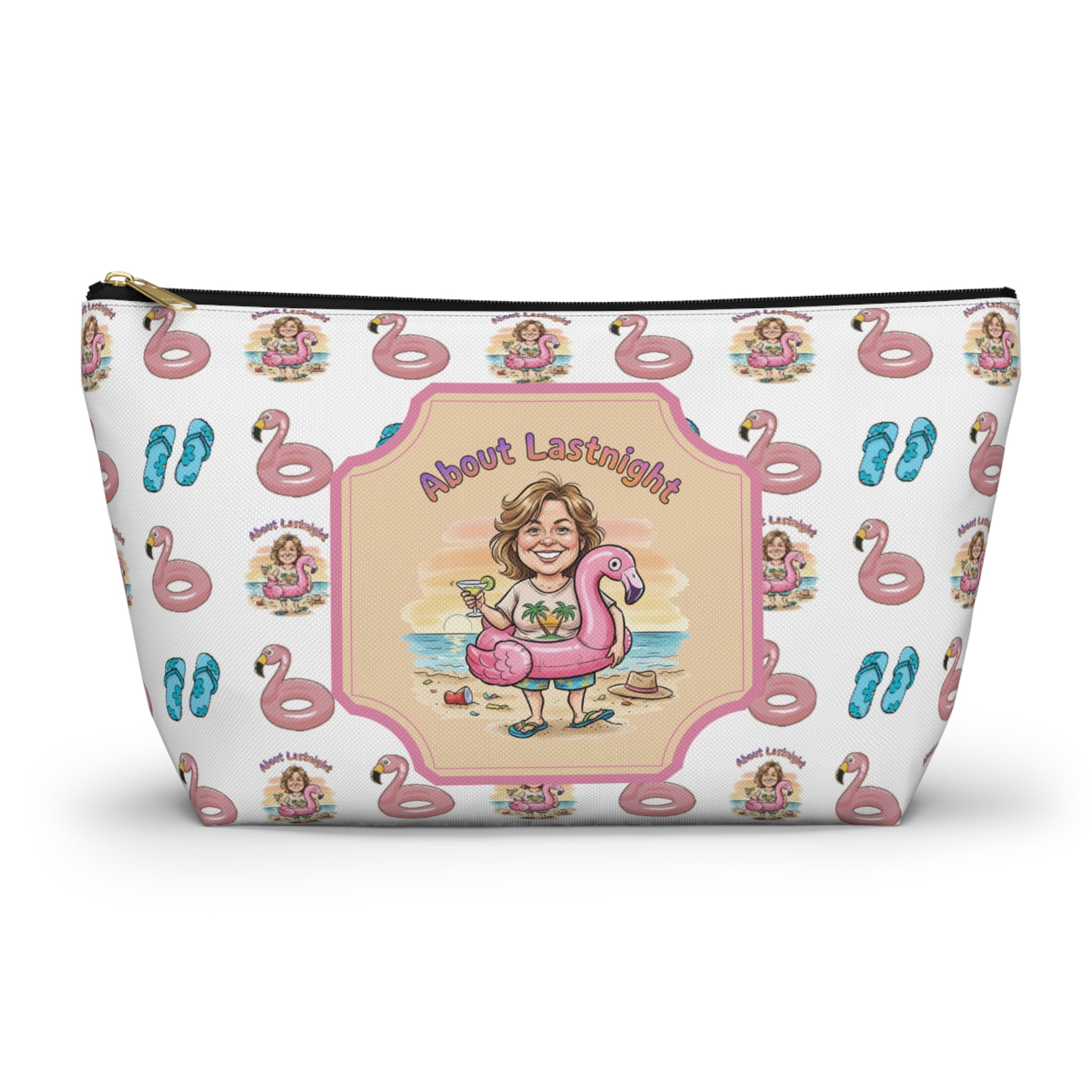 "About Lastnight" Accessory Pouch w T-bottom