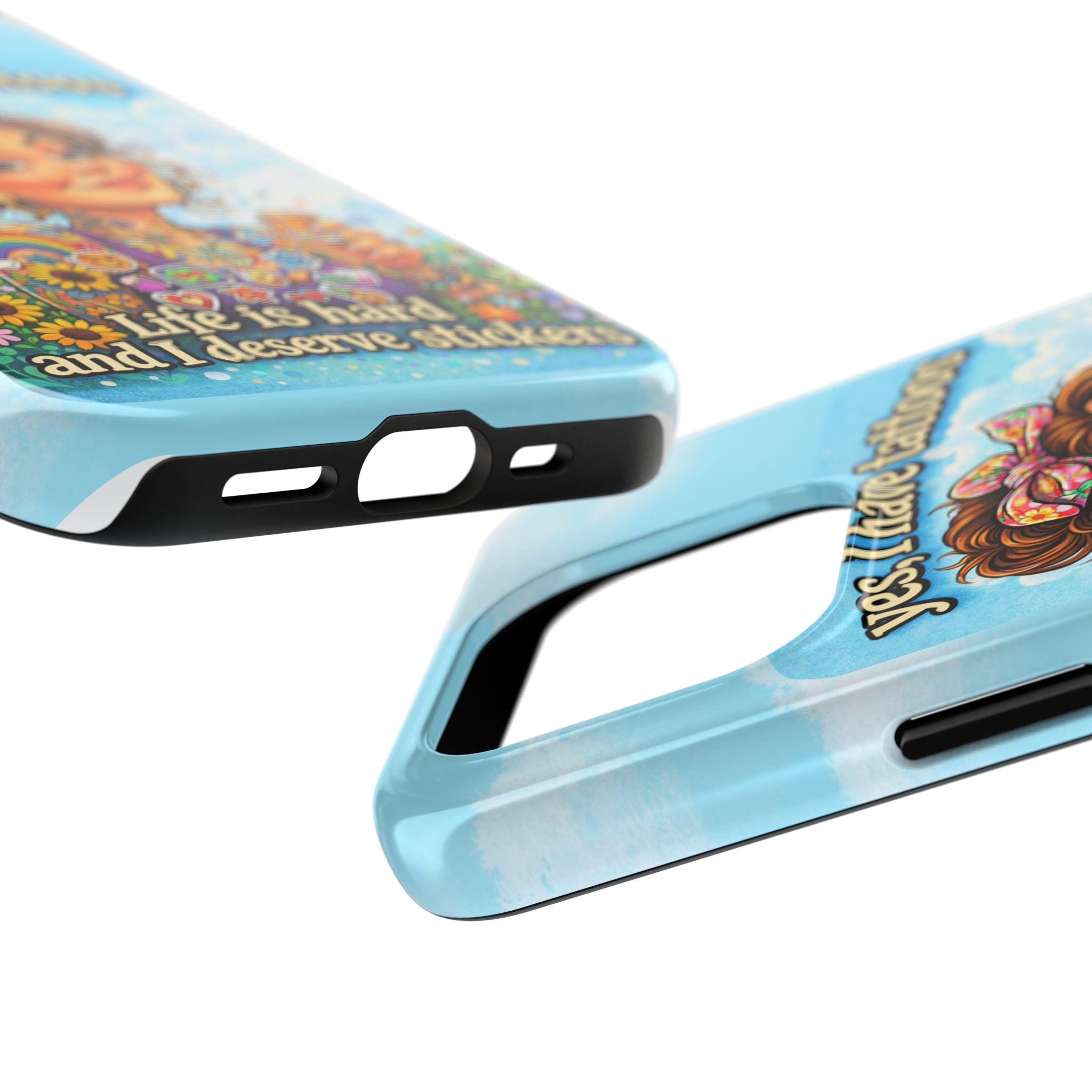Phone Case — “Yes, I Have Tattoos” Floral Sticker-Loving Protective Case