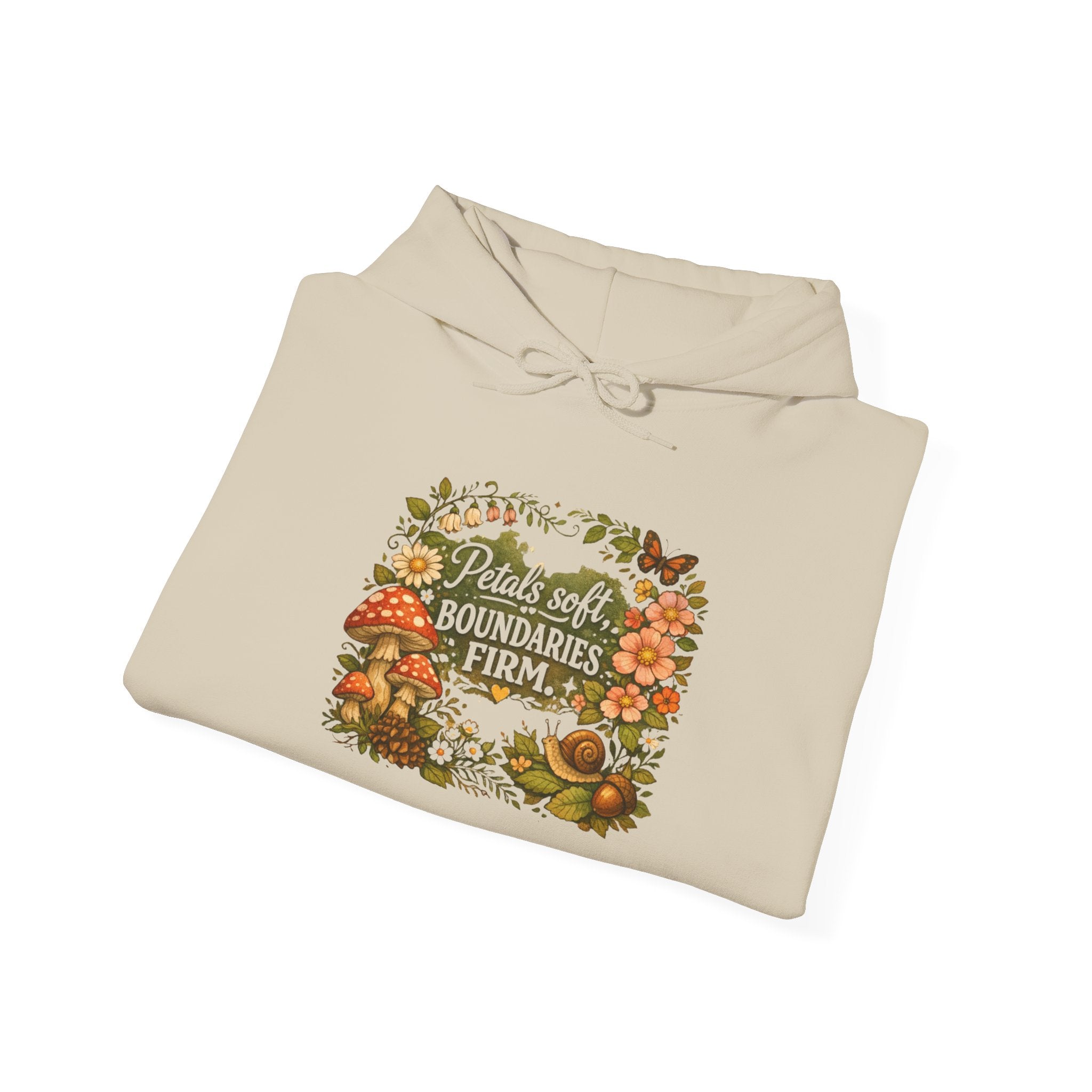 Funny "Petal Soft, Boundaries Firm" Hoodie — Sassy Comfort Sweatshirt