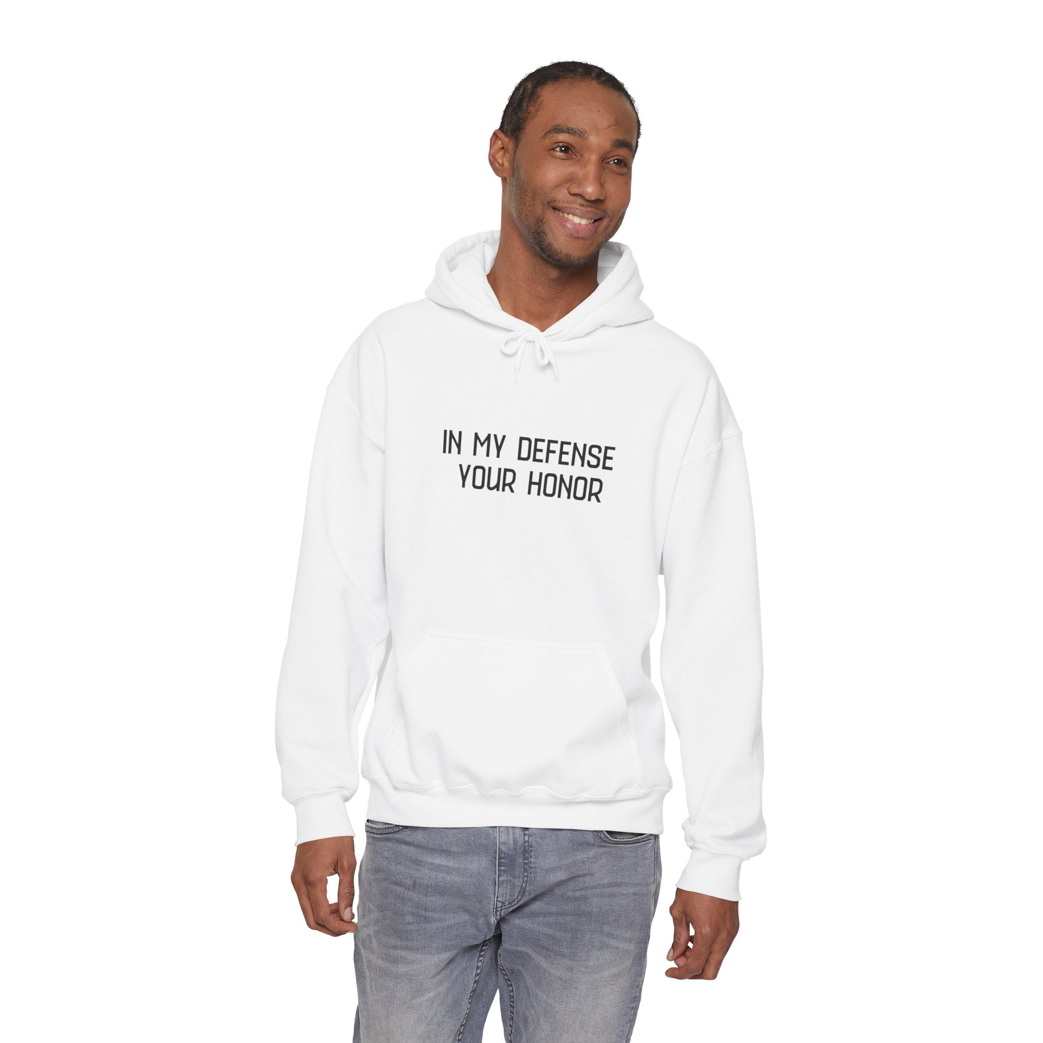 Hoodie — "In My Defense Your Honor I Was Born to Fuckin' Send It" Graphic Hoodie