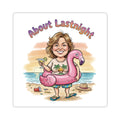 Sticker — "About Last Night" Beach Party Caricature (Kiss-Cut)