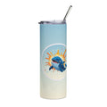 20oz Stainless Tumbler — Playful Blue Whale Splash Design