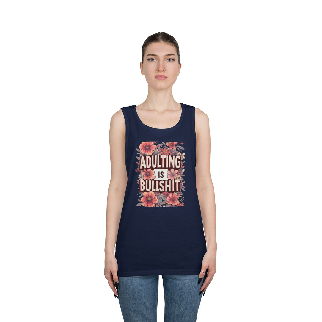 Adulting Is Bullshit Floral Tank