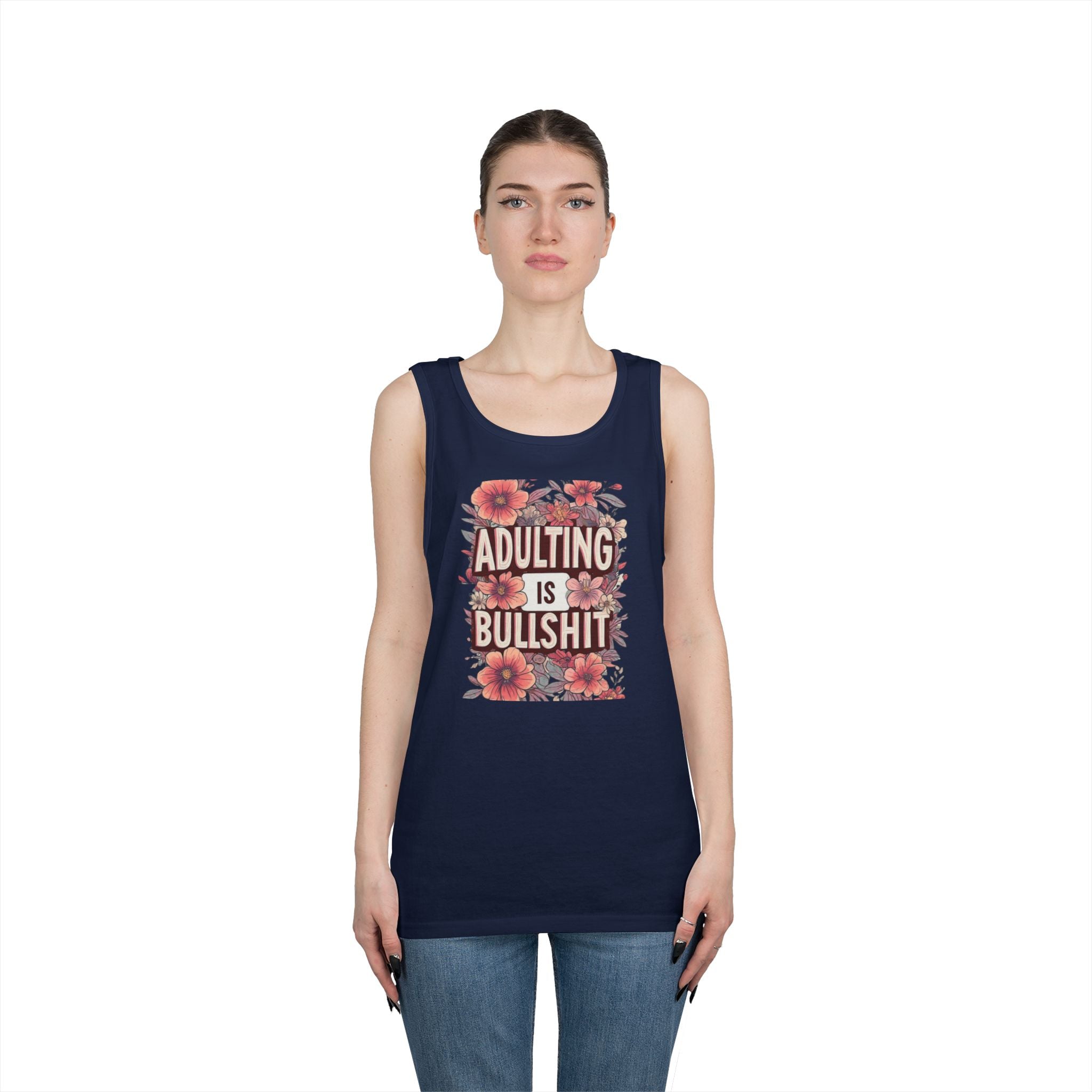 Adulting Is Bullshit Floral Tank