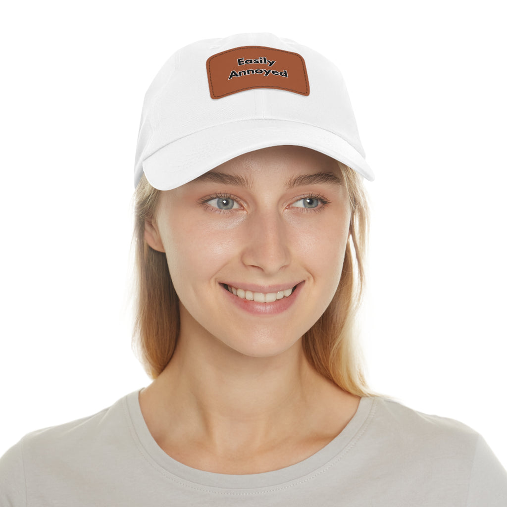 Easily Annoyed Leather Patch "Dad Hat" – Funny Casual Cap