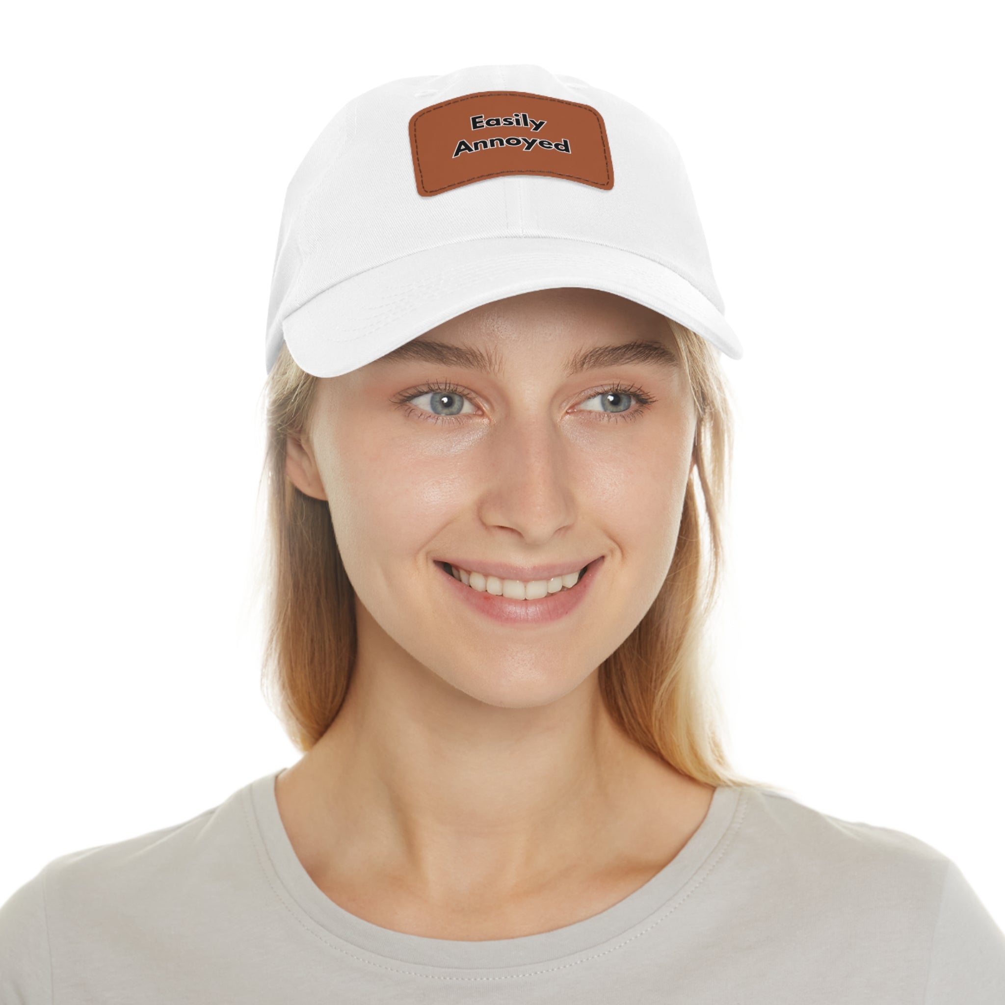 Easily Annoyed Leather Patch "Dad Hat" – Funny Casual Cap