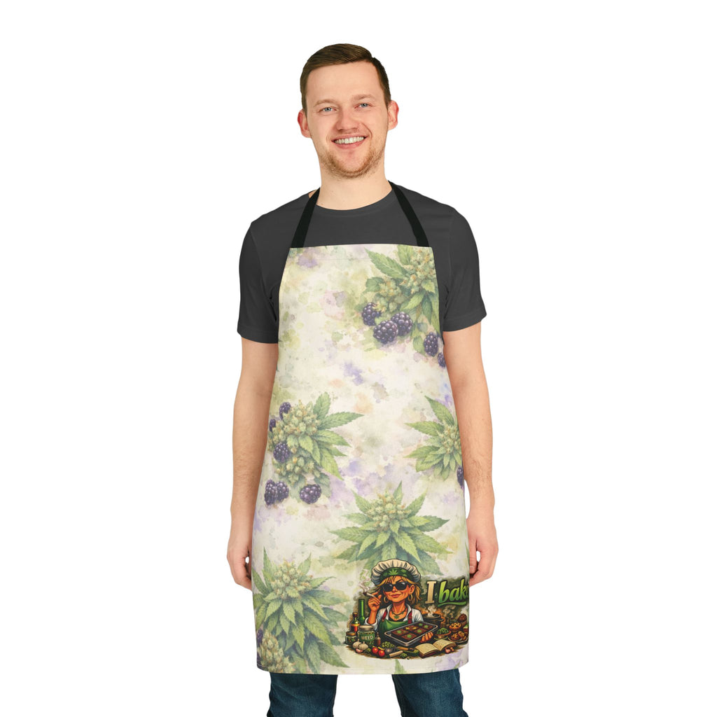 Herbal Harvest Apron – 'I Bake' Rustic Botanical Baking Apron
