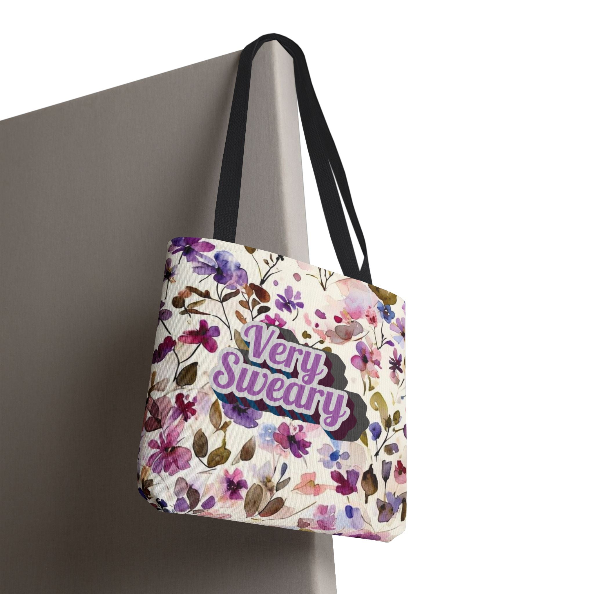 Floral "Very Sweary" Tote Bag
