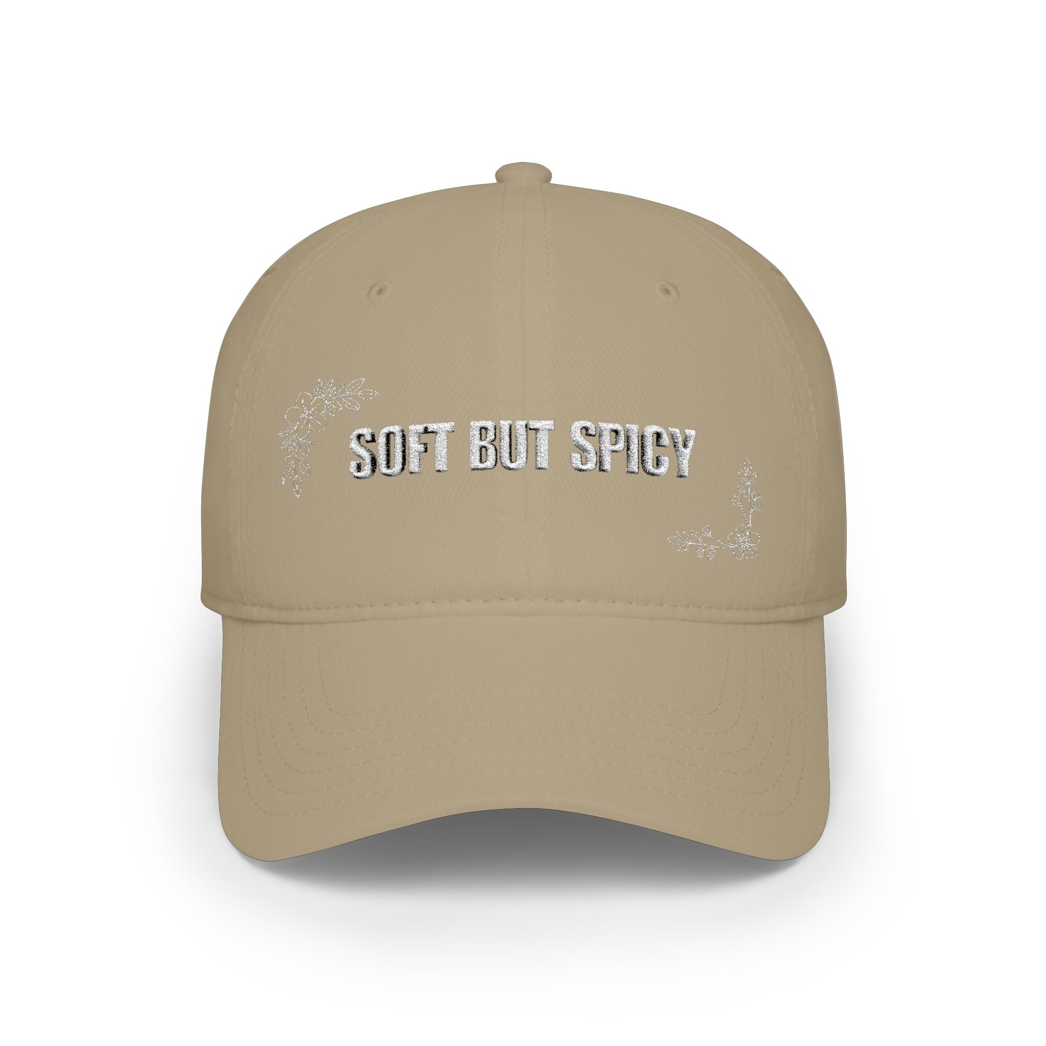 Soft But Spicy Embroidered Baseball Cap — Low Profile Summer Hat