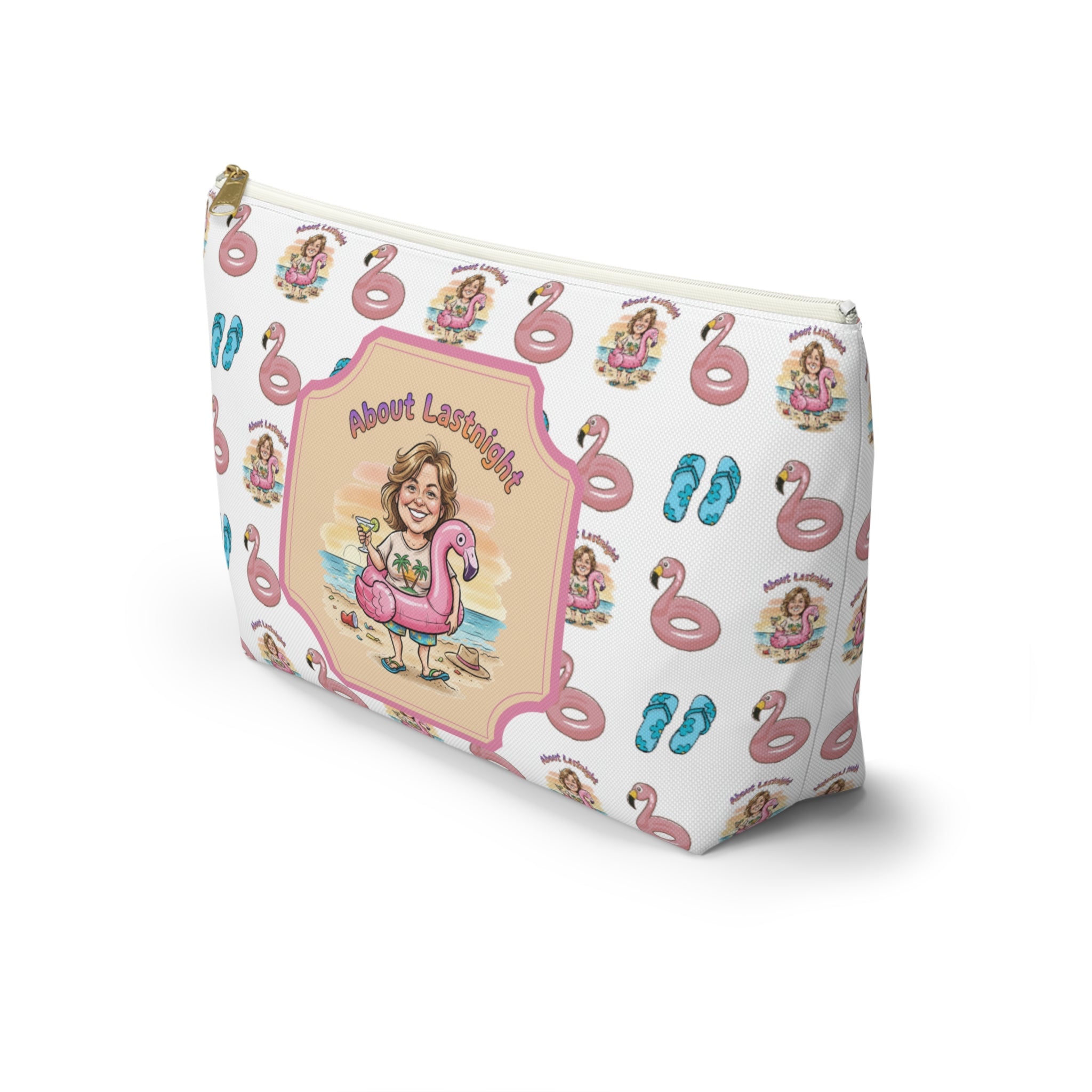 "About Lastnight" Accessory Pouch w T-bottom