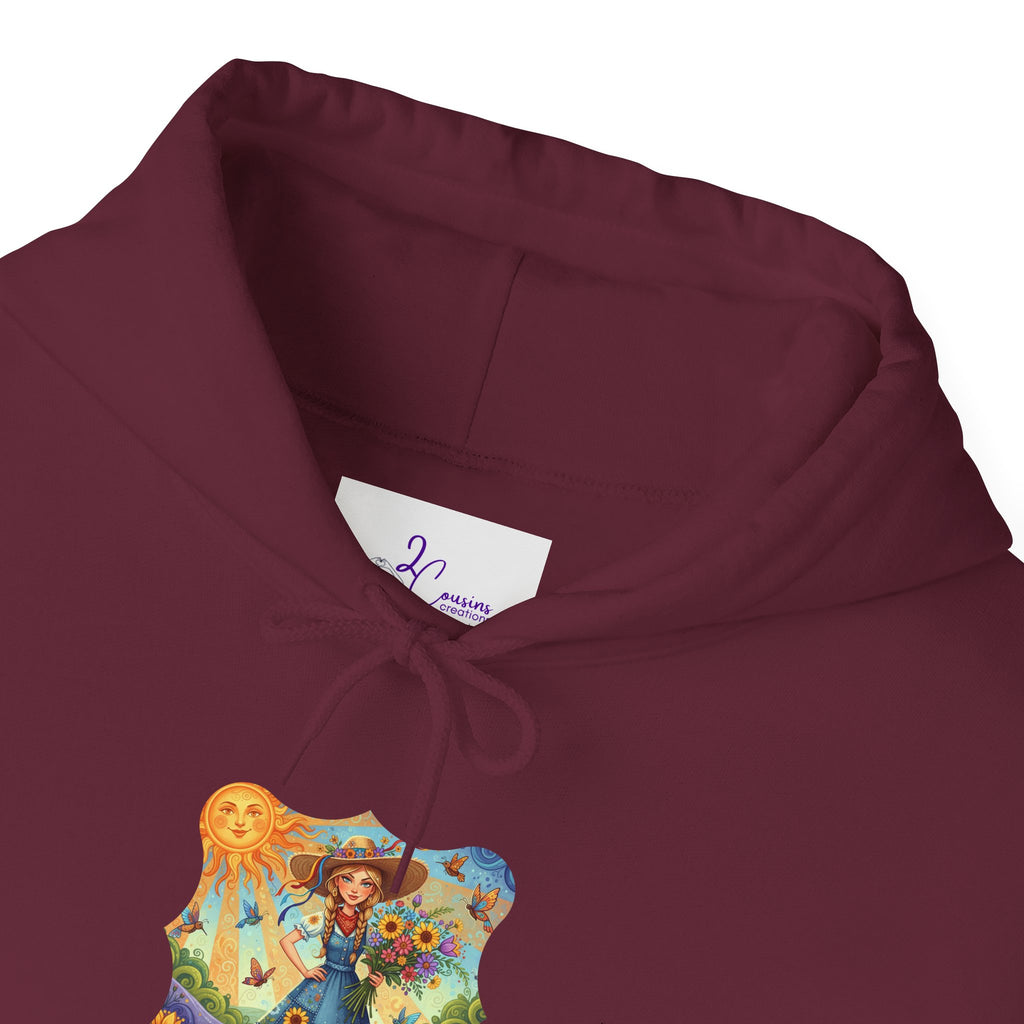 Whimsical Garden Hoodie — "FEISTY" Illustrated Comfort Sweatshirt