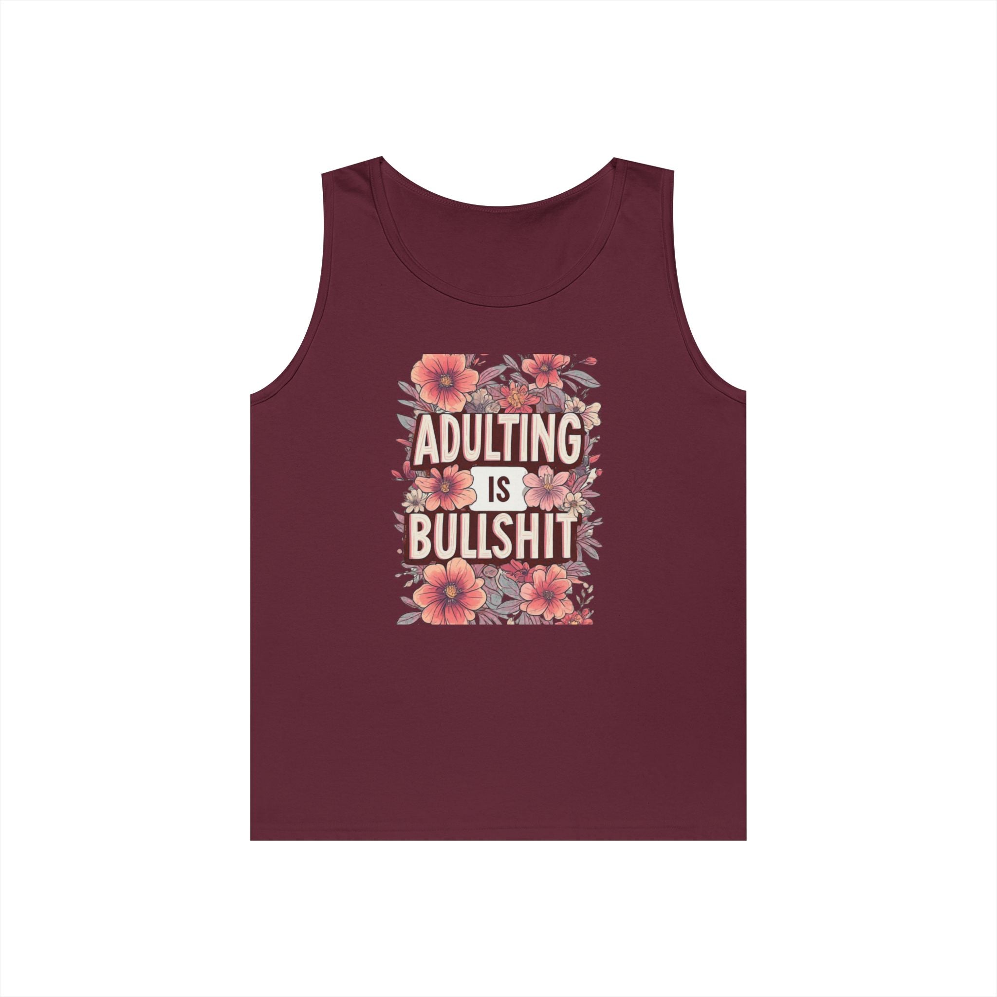 Adulting Is Bullshit Floral Tank